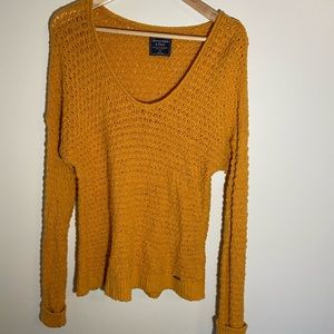 Mustard yellow comfy Abercrombie sweater